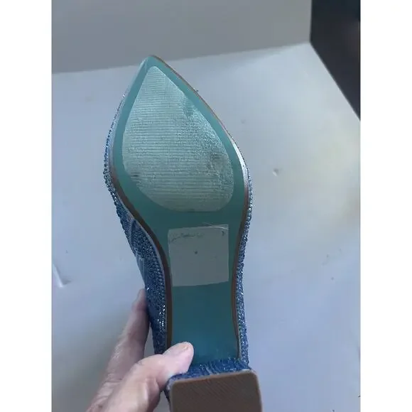 Betsy Johnson SB Cady Rhinestone Ankle Boots Booties Size 6 Light Blue NEW - Picture 6 of 13